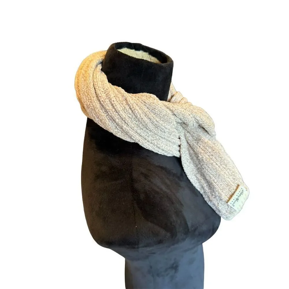 Eddie Bauer Beige Unisex Acrylic Beanie and Scarf Set One Size 2 Piece